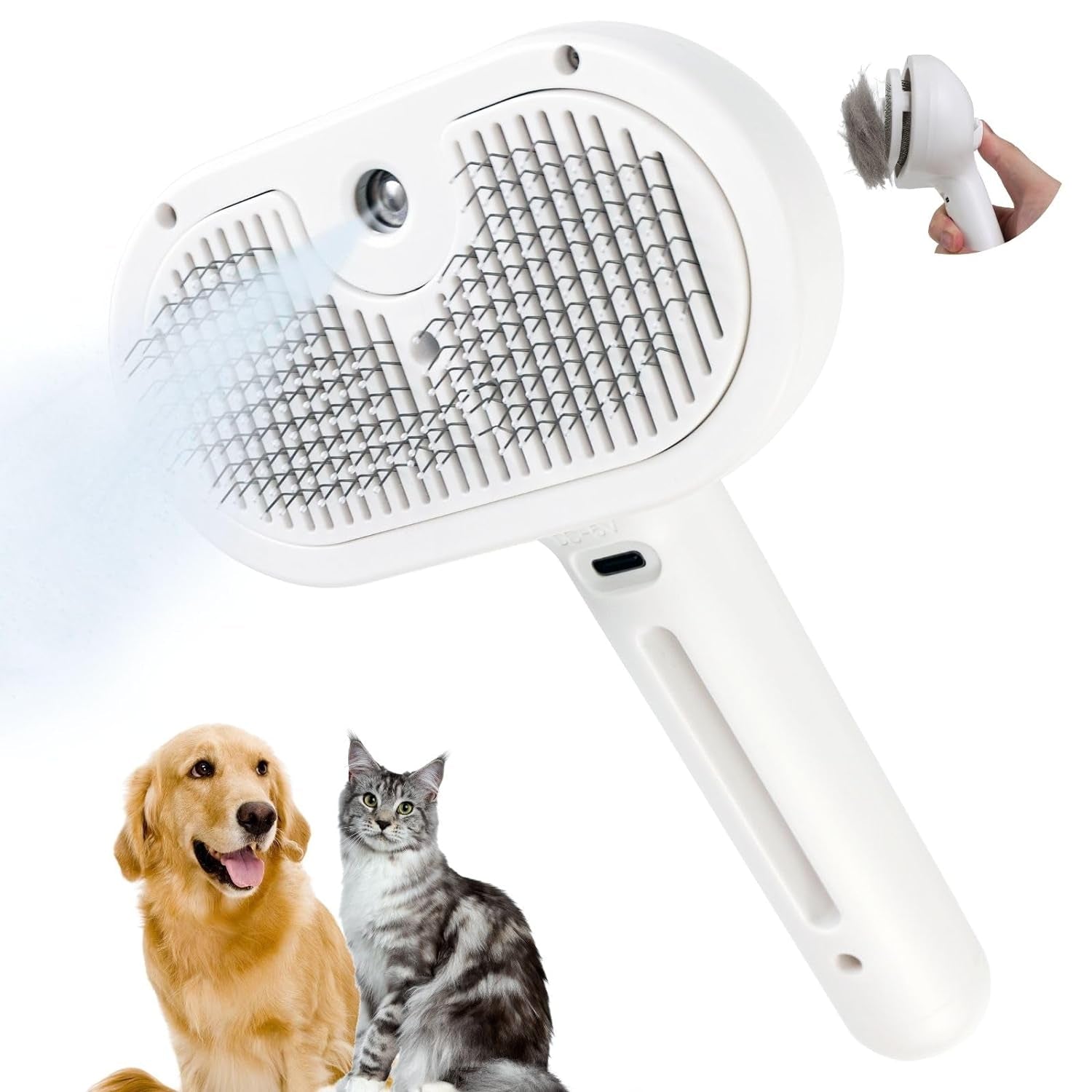 2-in-1 Steam Pet Grooming Comb