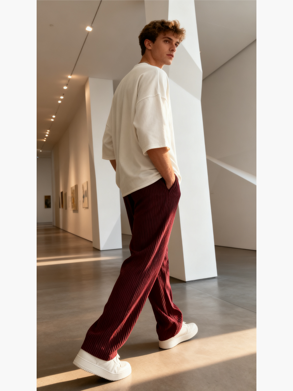 The "Rib-Tube" Baggy Trouser | Heavyweight Textured Knit