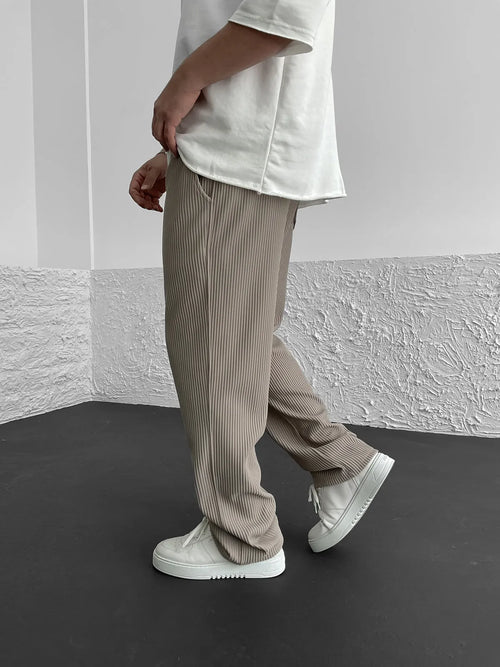 The "Rib-Tube" Baggy Trouser | Heavyweight Textured Knit